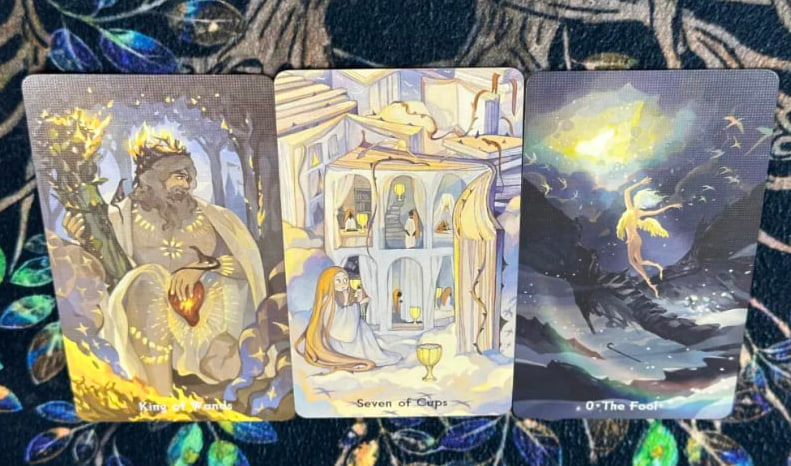 First half of the year: The Fool → Seventh Cup → Emperor Scepter